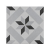 CARRELAGE SOL ET MUR PATRIMONY ETOILE 20X20 CM NOIR/BLANC 1,59M2