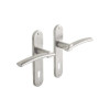 POIGNEE DE PORTE MARION 165MM TROU CLE INOX SATINE