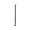 PIED TABLE CARRE 60MM REGLABLE 70-110MM ACIER EPOXY BLANC