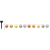 GUIRLANDE SOLAIRE POLKA ACIDULE 135CM