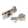 CYLINDRE SERRURE 30+30MM ASTRAL LAITON NICKELE + 5 CLE
