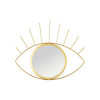 MIROIR OEIL OVAL 36X31CM METAL DORE