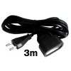 RALLONGE ELECTRIQUE H03VVF 2X0.75 3M 1 PRISE 6A