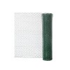 GRILLAGE ANIMAUX TRIPLE TORSION MAILLE 13MM 1MX3M PLASTIFIE VERT