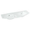 PLAN VASQUE DOUBLE VERRE 131CM IMAGE3 BLANC