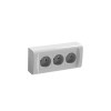 BLOC 3 PRISE + TERRE PRECABLE SAILLIE BLANC
