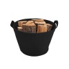SAC BUCHE TEAHUPO TOILE JUTE NOIR 50X51CM