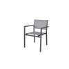 FAUTEUIL EMPILABLE ACIER ET TEXTILENE ANTHRACITE
