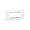 PLAQUE +SUPPORT 4 MODULE HORIZONTAL MOSAIC BLANC