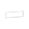 PLAQUE +SUPPORT 8 MODULE HORIZONTAL MOSAIC BLANC