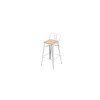 TABOURET OXFORD ACIER ACACIA BLANC