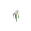 TABOURET OXFORD ACIER ACACIA VERT CLAIR