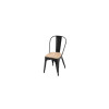 CHAISE OXFORD ACIER ACACIA NOIR