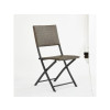CHAISE PLIANTE ZENA ACIER RESINE TRESSEE