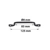 POIGNEE FIL LONGUEUR 140 ACIER NOIR