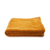 PLAID CHENILLE FRANGE MOUTARDE 130X170CM