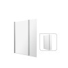 PARE BAIGNOIRE ESSENTIAL 2 VOLET VERRE TRANSPARENT/CHROME H140XL80+35