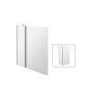 PARE BAIGNOIRE ESSENTIAL 2 VOLET VERRE TRANSPARENT/CHROME H140XL35+68