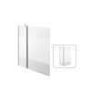 PARE BAIGNOIRE ESSENTIAL 2 VOLET VERRE SERIGRAPHIE/CHROME H140XL35+68