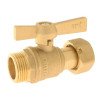 ROBINET ARRET COMPTEUR 1/4 TOUR M20X27 ECROU LIBRE 20X27