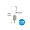 VERROU BAIONNETTE D14 L400 INOX