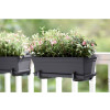 BALCONNIERE POLYPROPYLENE NOIR 16,5X49CM