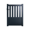 PORTILLON ALU GRIS AJOURE-PLEIN PENMARCH 1X1,35M