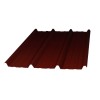 PLAQUE TOITURE NERVUREE ACIER GALVANISE ROUGE 300X105 EP0.63MM