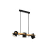 SUSPENSION HORNWOOD INDUSTRIEL 3XE27 L780 ACIER INOXYDABLE BOIS METAL