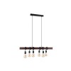 SUSPENSION MEDBOURNE INDUSTRIEL 6XE27 60W METAL ROUILLE