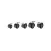 ROULETTE FIXE PLATINE NOIR DIAMETRE 35MM
