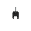ROULETTE FIXE TIGE NOIR DIAMETRE 50MM