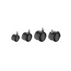 ROULETTE FIXE TIGE NOIR DIAMETRE 50MM