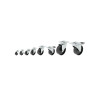 ROULETTE PIVO PLATINE NOIR DIAMETRE 25MM