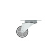 ROULETTE PIVOTANTE PLATINE GRIS DIAMETRE 40MM