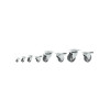 ROULETTE FIXE PLAT FREIN GRIS DIAMETRE 50MM