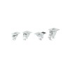 ROULETTE ROLLER PLATINE TRANSPARENT DIAMETRE 25MM