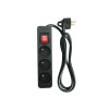 BLOC 3PRISES INTERRUPTEUR 1M NOIR