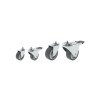ROULETTE FIXE TIGE FILETEE D50MM GRIS