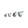 ROULETTE FIXE TIGE FILETEE FREIN D50MM GRIS
