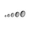 ROUE FIXE TROU DEGAGEMENT GRIS D75MM