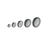 ROUE FIXE TROU DEGAGEMENT GRIS D100MM