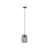 SUSPENSION GIADA E27 D18 60W  METAL BOIS NOIR