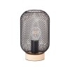 LAMPE POSER GIADA METAL BOIS NOIR E27 H. 26.5 CM