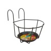 SUPPORT POT AVEC ROULETTE GRIS DIAMETRE 16