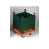 SUPPORT POT AVEC ROULETTE BOIS 40X40