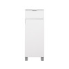 MEUBLE BAS ESSENTIAL BLC BRIL LARG30XPROF 32XH84 CM 1PORTE+1TIR+4PIEDS