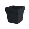 POT TOSCANE BAS CARRE 39X39X39 38L GRIS ANTHRACITE