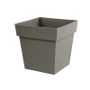 POT TOSCANE BAS CARRE 39X39X39 38L TAUPE