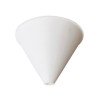 PAVILLON CONIQUE PLASTIQUE DIAMETRE 125MM BLANC